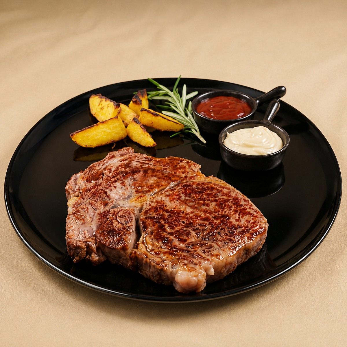 F1 - Entrecote con contorni e salse varie